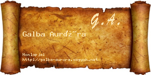 Galba Auróra névjegykártya